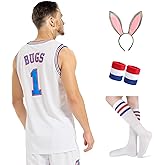 Men's Basketball Jersey Lola 10 Bugs 1 Space Movie 90S Hiphop Clothing Shirt for Cosplay