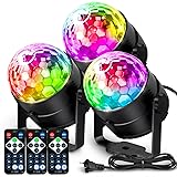 [3-Pack] Disco Ball DJ Party Lights Sound Activated
