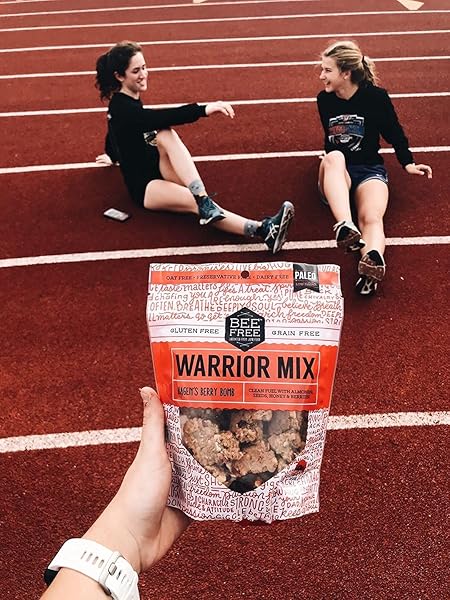 BEEFREE WARRIOR MIX GLUTEN FREE GRANOLA – SOFT CHUNKY GRANOLA BITES | PALEO GRANOLA, LOW CARB, GRAIN FREE, PRESERVATIVE FREE, OAT FREE | GRANOLA FOR YOGURT, LOW CALORIE SNACKS | HAGEN’S BERRY BOMB, ONE 9 OUNCE BAG
