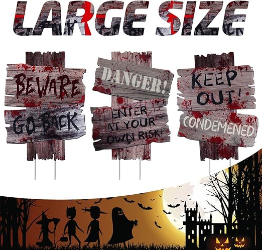 Amazon Com Innoo Tech Halloween Decorations Yard Signs Stakes