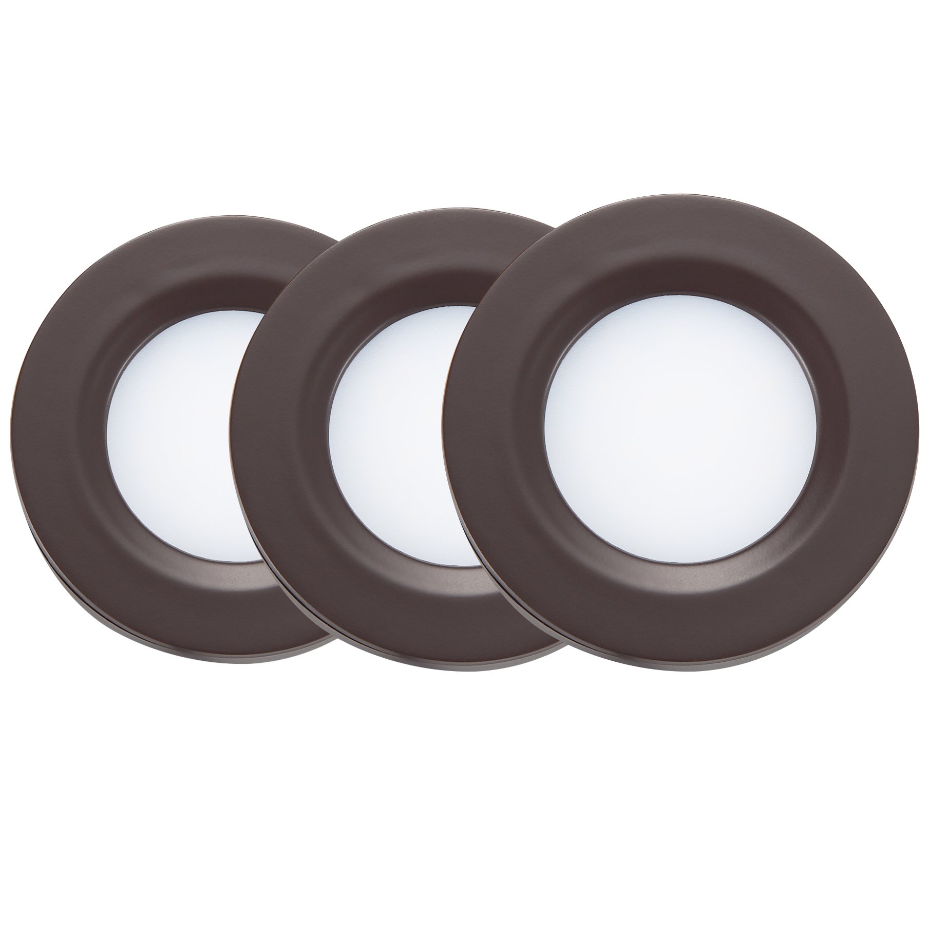 GetInLight Dimmable LED Puck Lights Kit, Recessed or Surface Mount