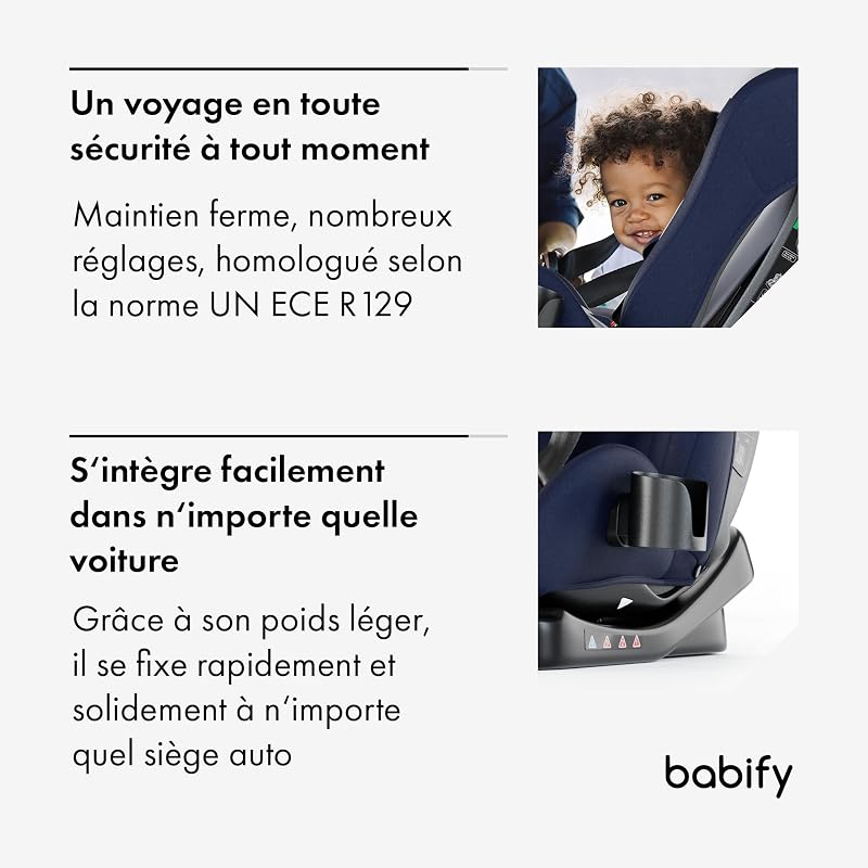 Siege Auto Bebe pour Enfant de 40-150 cm, Siège Auto Bébé et Enfants 3 en 1, Sièges Auto Ergonomique, Réglable, Rehausseur Voiture Enfant, Siege Bebe de Voyage Confortable et Pratique, 5 Points