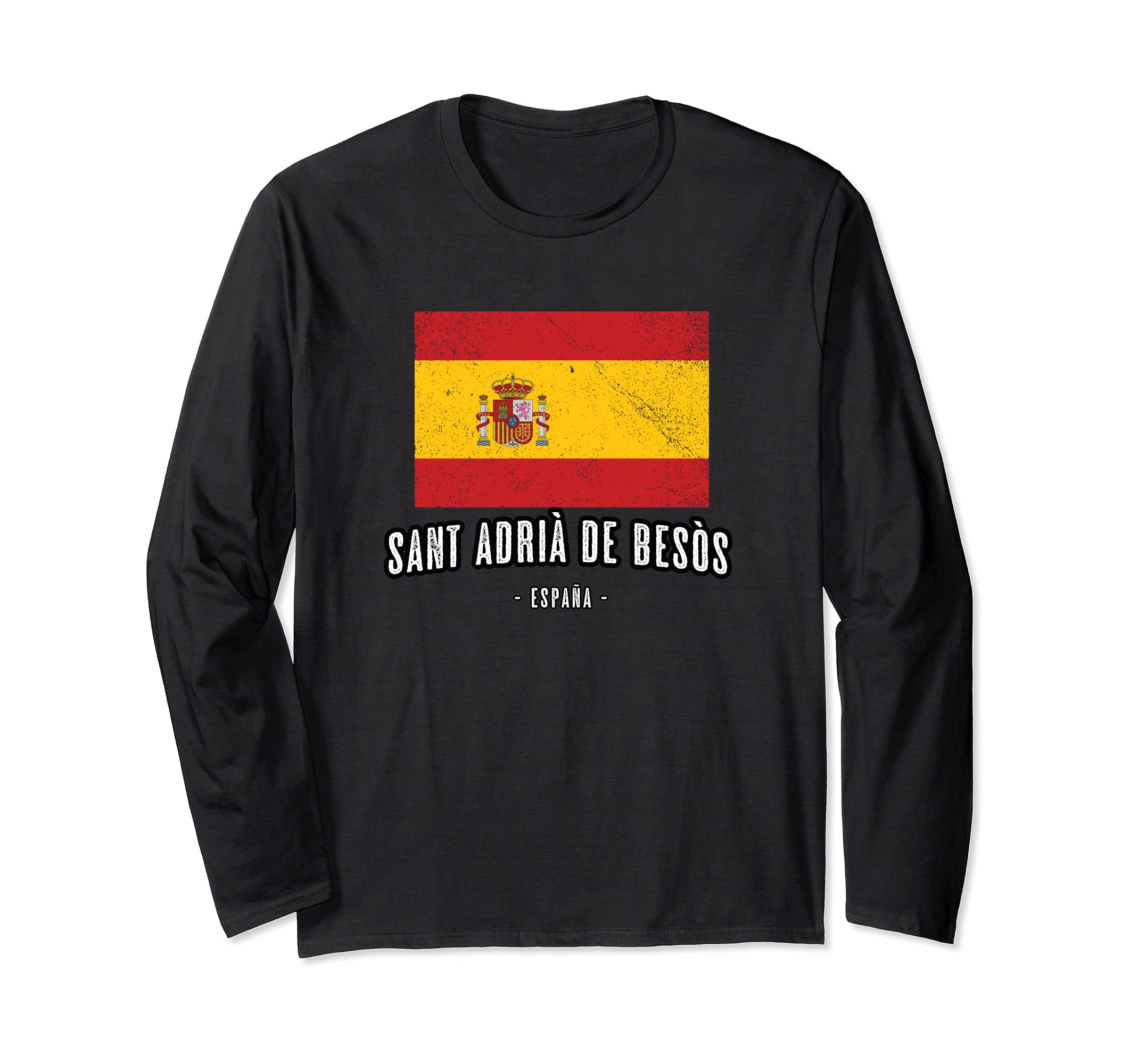 Sant Adrià de Besòs Spain | ES Flag, City - Bandera Ropa - Long Sleeve T-Shirt