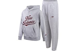 New Balance Boys Sweatsuit Set - 2 Piece Cozy Athletic Pullover Graphic Hoodie and Fleece Joggers for Boys (Sizes: 8-16)