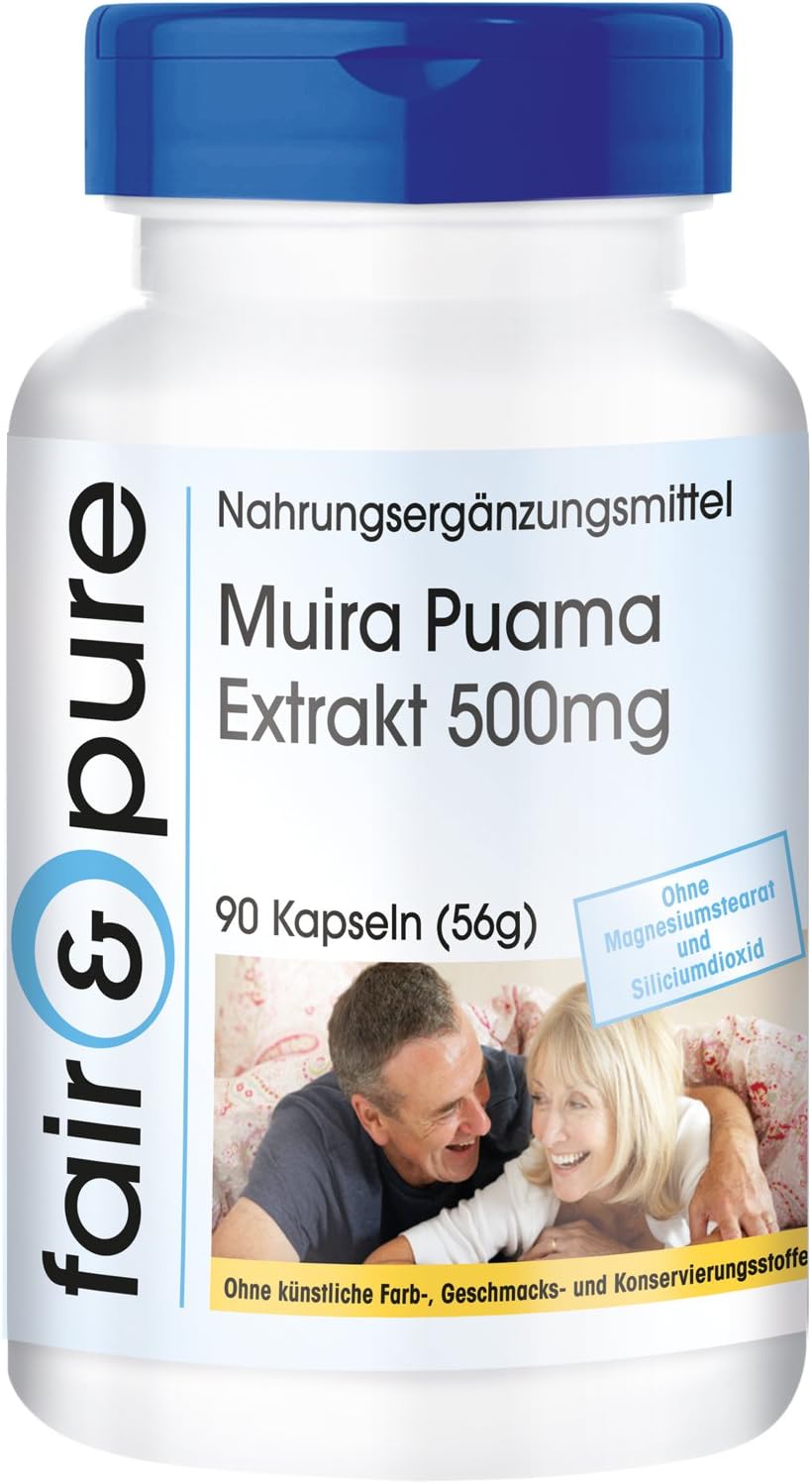 Muira Puama 500mg, 101 Extract from 5g Muira puama, Vegan, Without