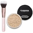 PHOERA Foundation Face Powder, Soft Focus Setting Powder, Silky Powder For Creating Without Shine, Smooths Pores & Lines, Up to 24H Wear Oil Control,0.49 Oz (N.02 Cool Beige)