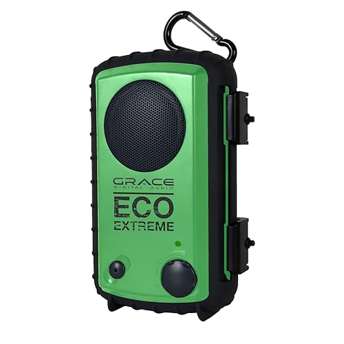 Eco Extreme Aux Waterproof Portable Speaker Case (Green) in