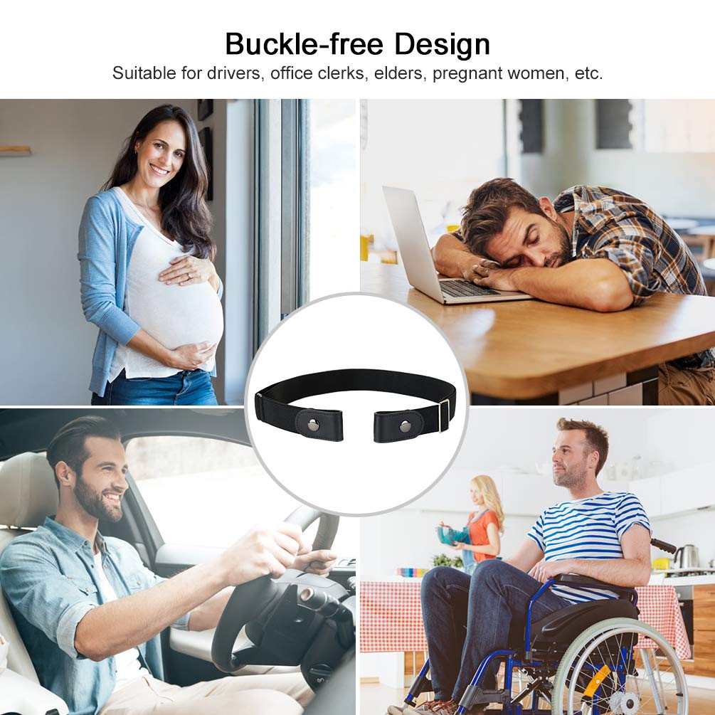 VBIGER No Buckle Invisible Elastic Belt for Men Width 1.4\