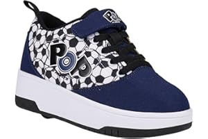 Heelys POP PRO Prints Wheeled Heel Shoe, Navy/White/Black, 5 US Unisex Big Kid
