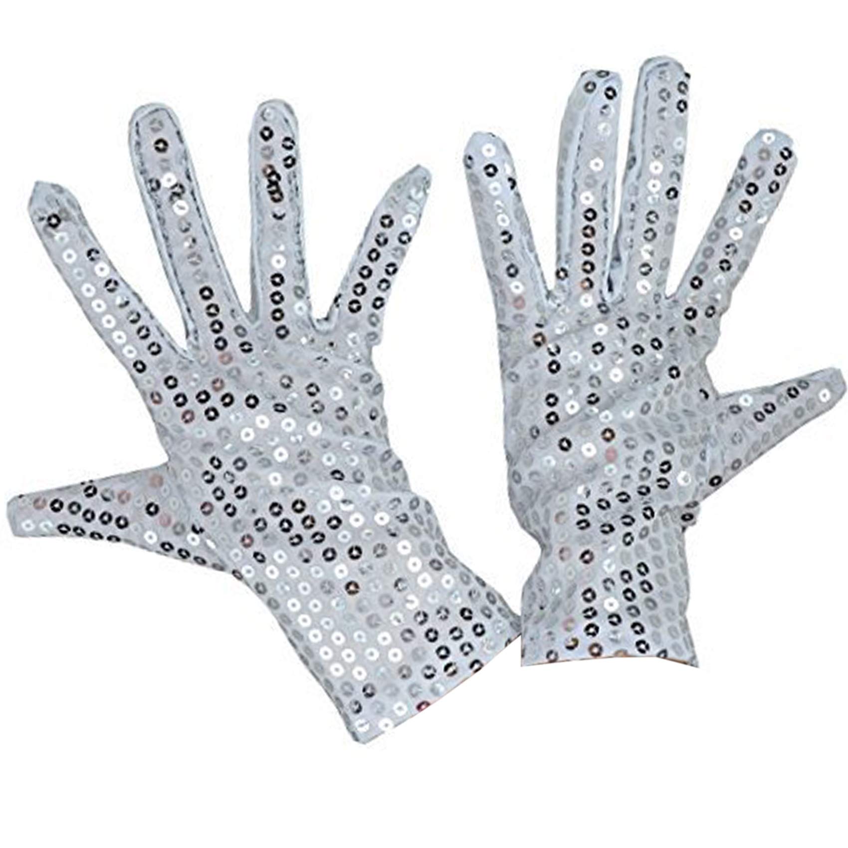 Costume Dress up Dance Sequin Gloves - -