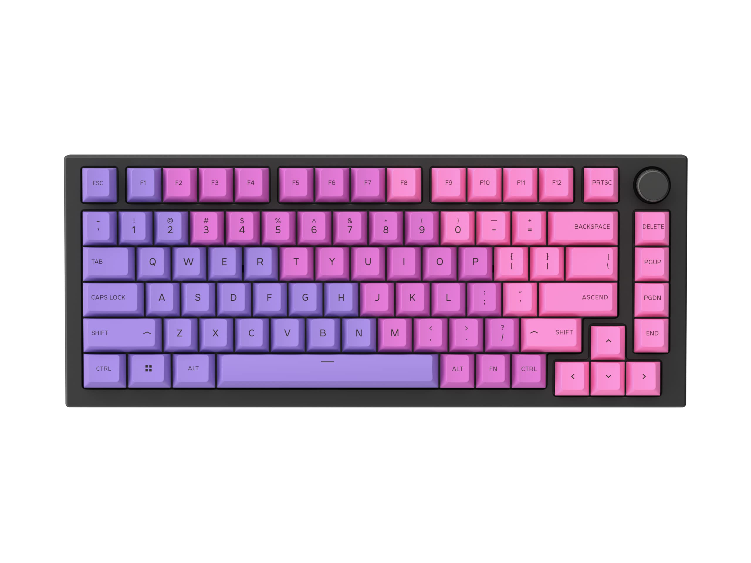 GPBT Dye Sublimated Keycaps (Nebula) - Thick PBT Plastic 114 Keycap Set for 100% Full Size, 85% 80% TKL, 60% Compact, 75% Mechanical Keyboards