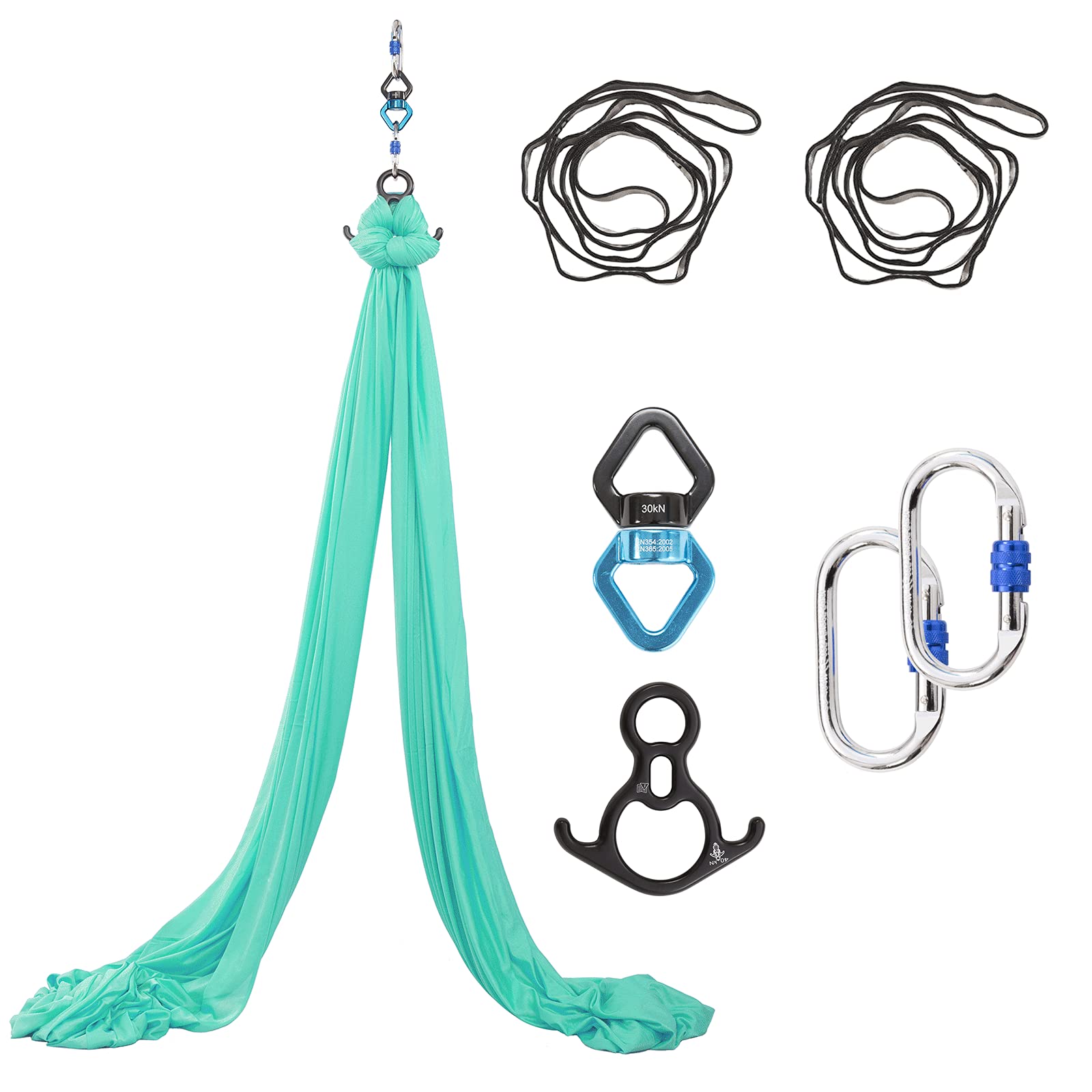 Photo 1 of SKYPHAROS 11 Yards Aerial Silks Yoga Swing Set - Aerial Yoga Hammock Kit Anti-Gravity Flying for Fitness, Low/Non Stretch Nylon Tricot Fabric Hardware Included for Dance