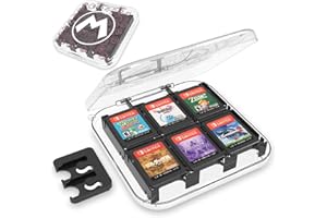 pdobq Switch Game Case for Nintendo Switch Game Card, Switch Games Holder, Portable Nintendo Games Card Case for Switch Game Storage Card with 12 Game Cartridge Card Slots and 2 Micro Sd Card Slots