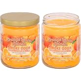 Smoke Odor Exterminator 13oz Jar Candle, Orange Lemon, Pack of 2