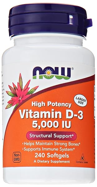 NOW VITAMIN D-3 5,000 IU,240 SOFTGELS