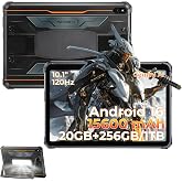 HOTWAV R7 Pro Rugged Tablet, 20GB+256GB Android 16 Waterproof Tablet | 15600mAh Battery, 10.1" 120Hz Display, IP68/IP69K &amp; MIL-STD-810H, 4G LTE Dual SIM, GPS, 20MP Camera, Camping Light