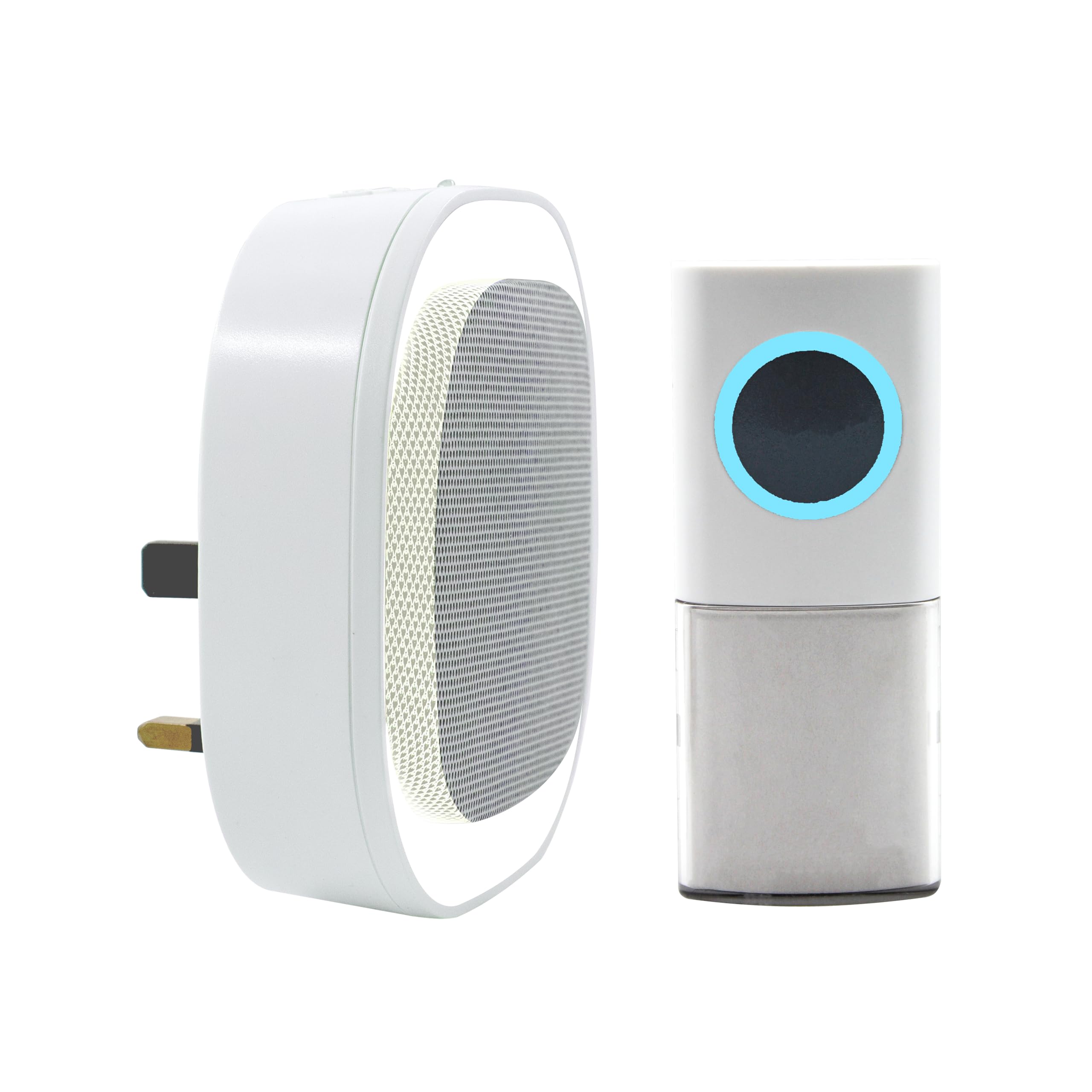 Uni-Com Wireless Plug-in Door Chime with Built-in Night Light, Dusk & Dawn Sensor, 200m Operating Range, 30 Chimes, LED Chime Alert, Easy Install