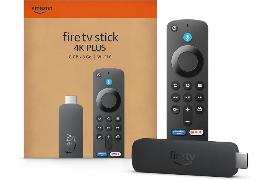 Amazon Fire TV Stick 4K Plus (newest model), streaming device, hundreds of thousands of movies and TV episodes, supports Wi-F