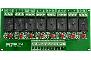 Electronics-Salon 8 Channel 10Amp SPDT Power Relay Module Board (Operating Voltage: DC 12V)