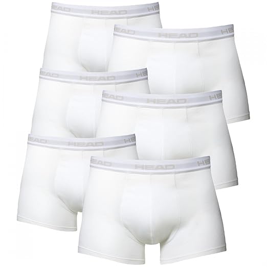6 Stück HEAD Basic Boxershorts / Hipster / Pant / Short weiss weiß