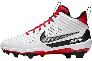 Nike Alpha Menace Strong Men's Football Cleats (II5139-010, Black/Metallic Silver/White)
