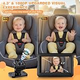 Zacro Baby Car Camera 1080P 4.3 Display Night Vision Wide View 360° view 3