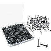 GOETOR Upholstery Nails, 1000 PCS 13mm Small Black Iron Stud Shoe Nails, Upholstery Tacks for for Furniture, Leather and DIY Crafts, Shoe Repair Nail for Boots, Heels and Soles, 0.5 Inch