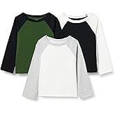 Amazon Essentials Boys and Toddlers' Long Sleeve Cotton T-shirts