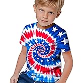 RPWZRCB Kids Tie Dye Shirts for Boys Girls Outfit Clothes Children Hippies Short Sleeve Tees Tie-Dye T Shirt 6-16 Years