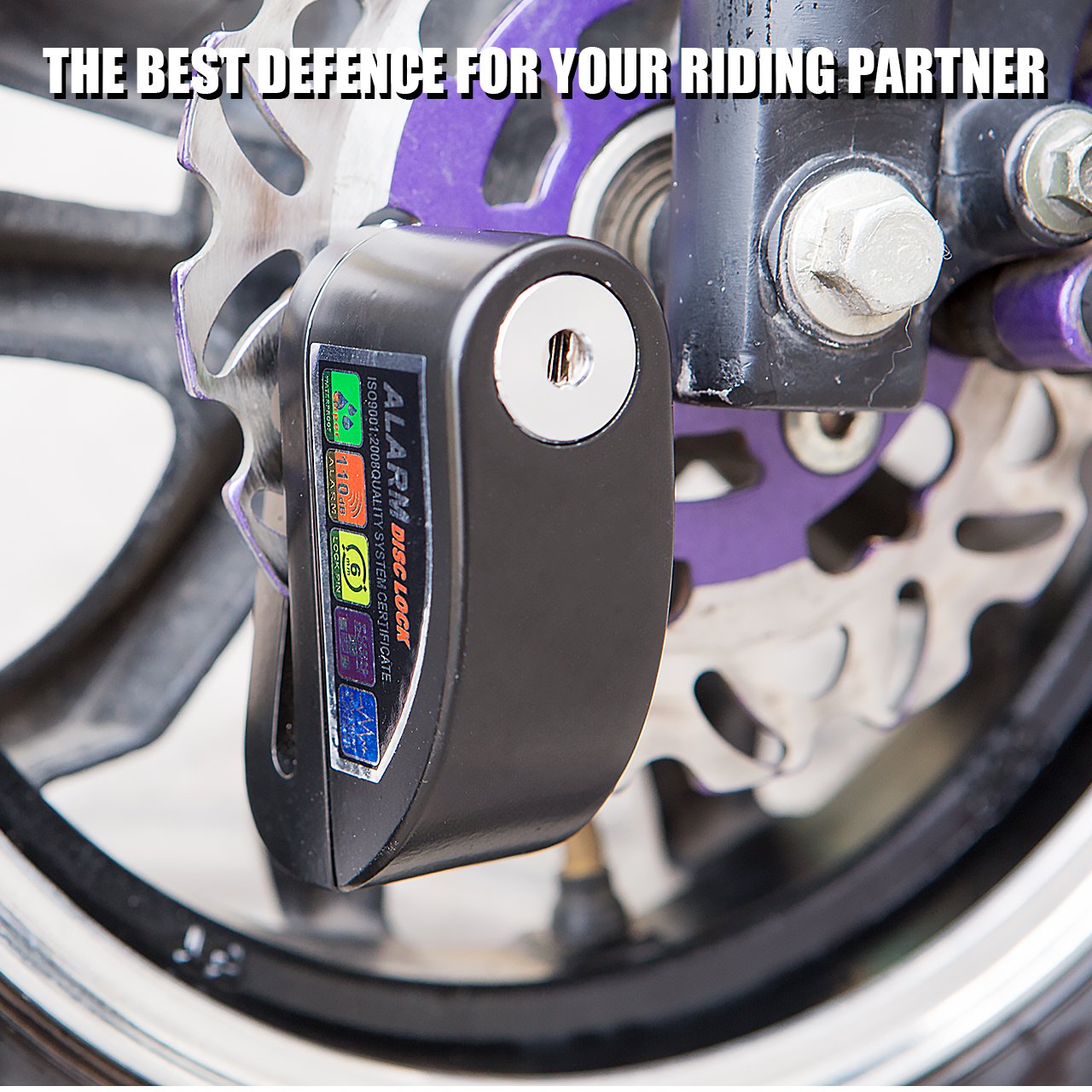 DEDC Motorcycle Disc Lock with Alarm, Anti Theft Security Brake Padlock Disc Lock for Motorcycles Bike Scooter (110 dB Alarm Sound, Waterproof and 6mm Lock Pin, 2 Keys)