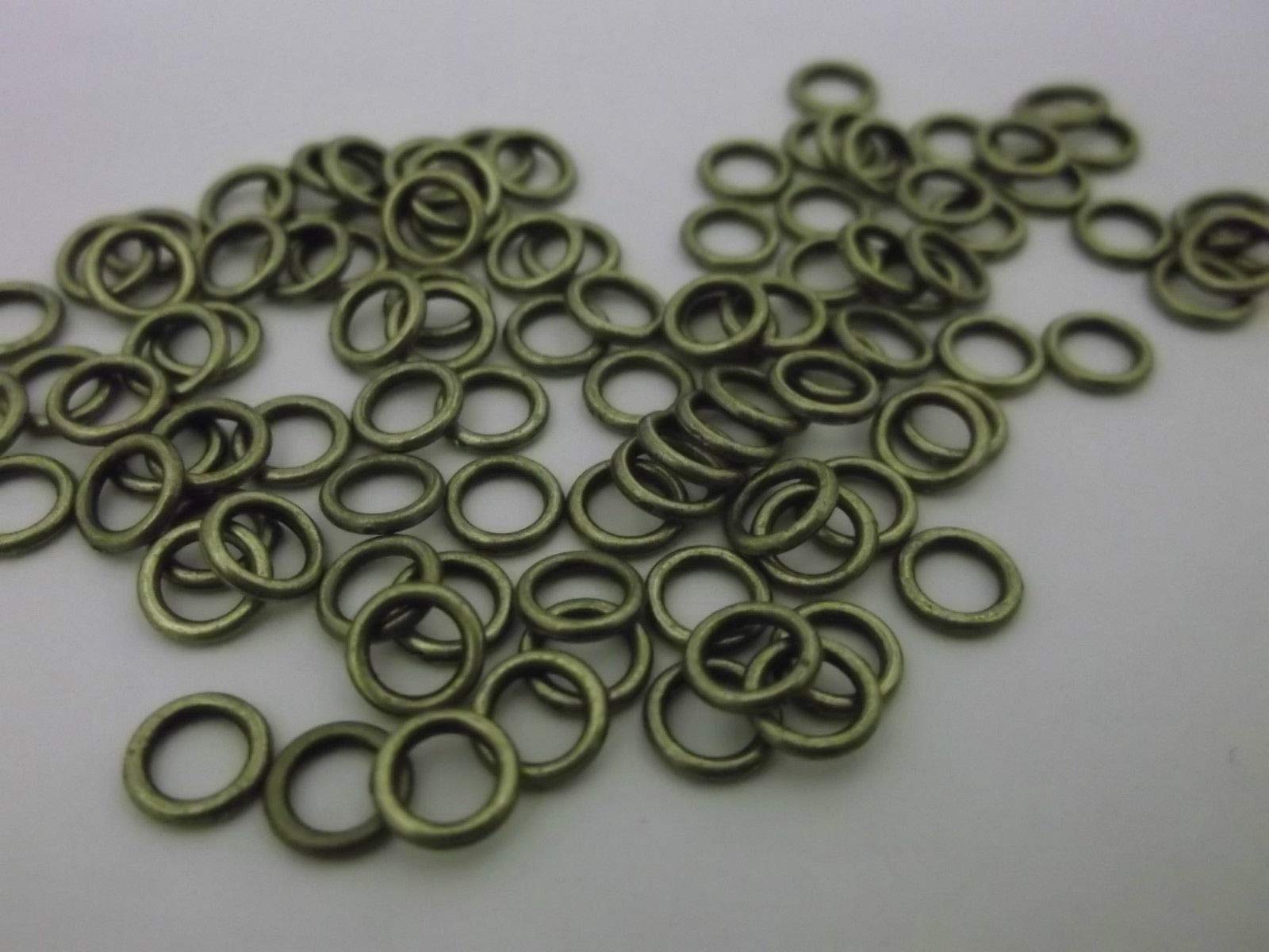 500 x Round Antique Bronze 6mm Soldered Closed Metal Jewellery Jump Rings for Crafts