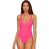 Becca Womens Color Code Reversible One Piece Swimsuit, Adjustable, Bathing Suits for Women