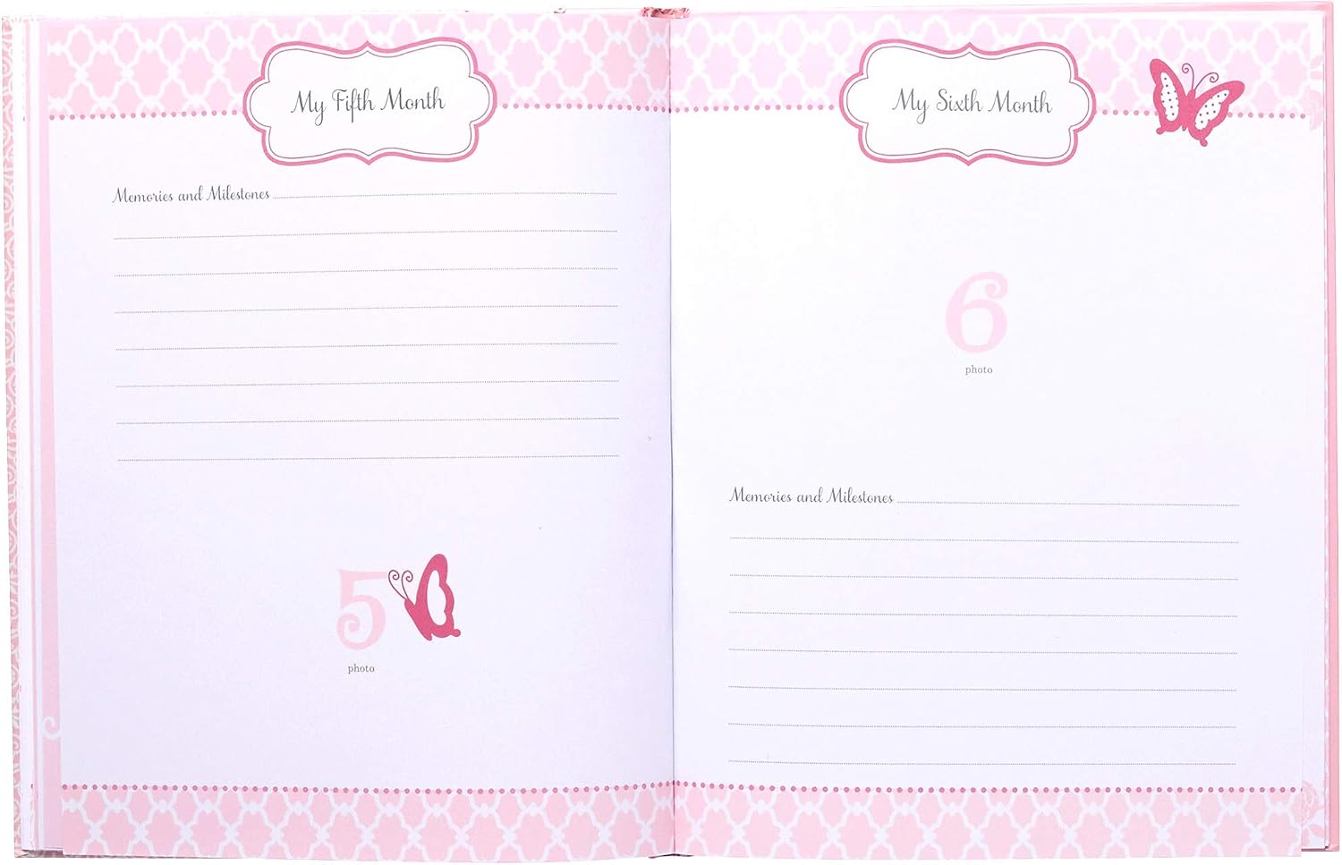 CR Gibson Baby Girl's First Memory Book (Bella) -- Newborn Baby Gift Set / Keepsake / Baby Journal - Image 5