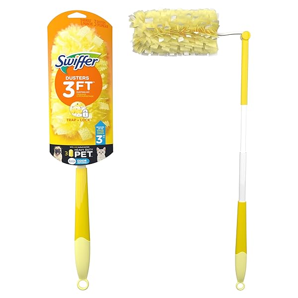 SWIFFER DUSTER 360 PET HEAVY DUTY ODOUR DEFENSE EXTENDABLE HANDLE STARTER KIT
