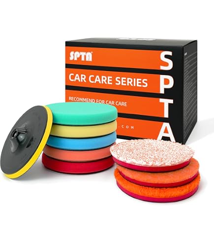 Siliconehosefactory 7-Inch Waffle Sponge Polishing Pads – 4-Pack For Car Buffing & Waxing