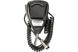 Astatic 302-636LB1 Black Noise Cancelling 4 Pin CB Microphone (Bulk),XLR