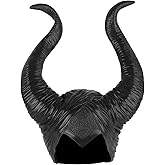 Instenira 1x Maleficent Headpiece Costume Halloween Hat Maleficent Queen Horns Black