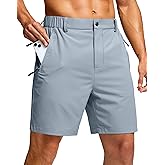 G Gradual Men's Shorts 7"/ 5"/ 9" Lightewight Casual Shorts for Men Hiking Golf Shorts with 3 Zipper Pockets