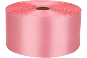 Nsilu 2 inch Rose Gold Satin Ribbon 50 Yards Solid Fabric Ribbons Roll for Gift Wrapping, Satin Weddings,Flower Bouquet, Invitations,Sewing,Party Decorations, Holiday Decorating and More