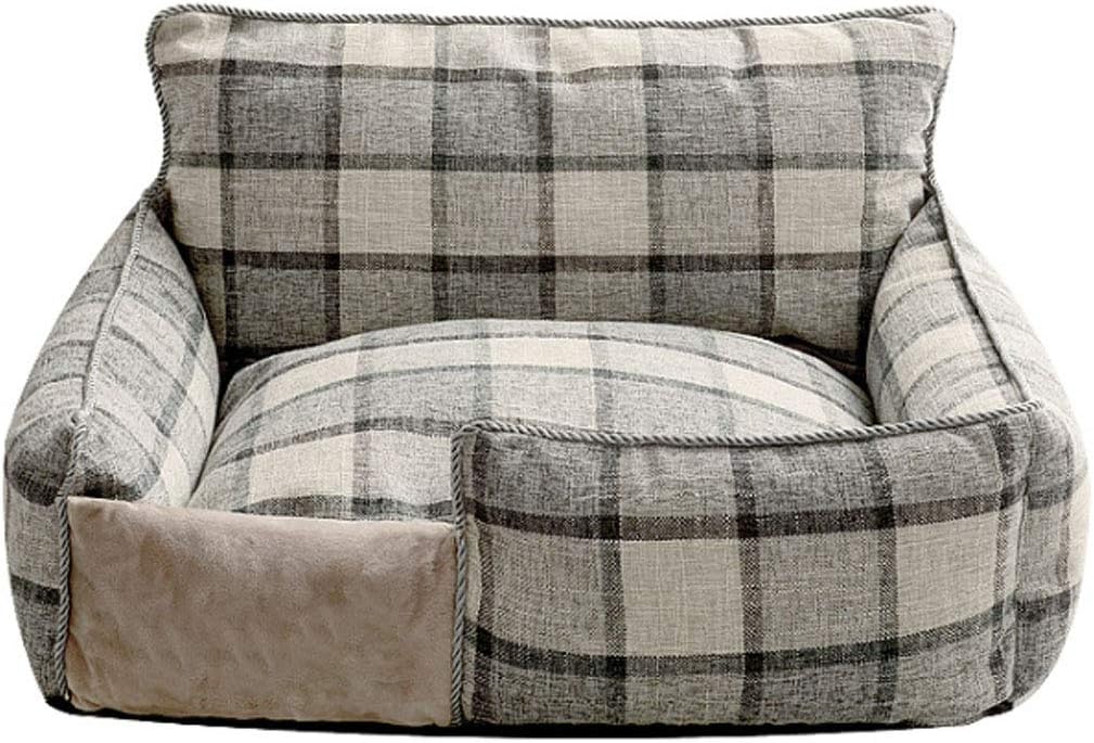 MMZZ Dog Sofa Bed Pillow Washable with Removable Cover, Soft Cotton Stuffing pet Large Dog Beds (XL, Grey) : Pet Supplies