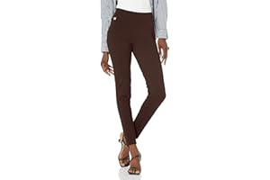 Zac & Rachel Womens Pull on Ankle Pant with Metal Tab