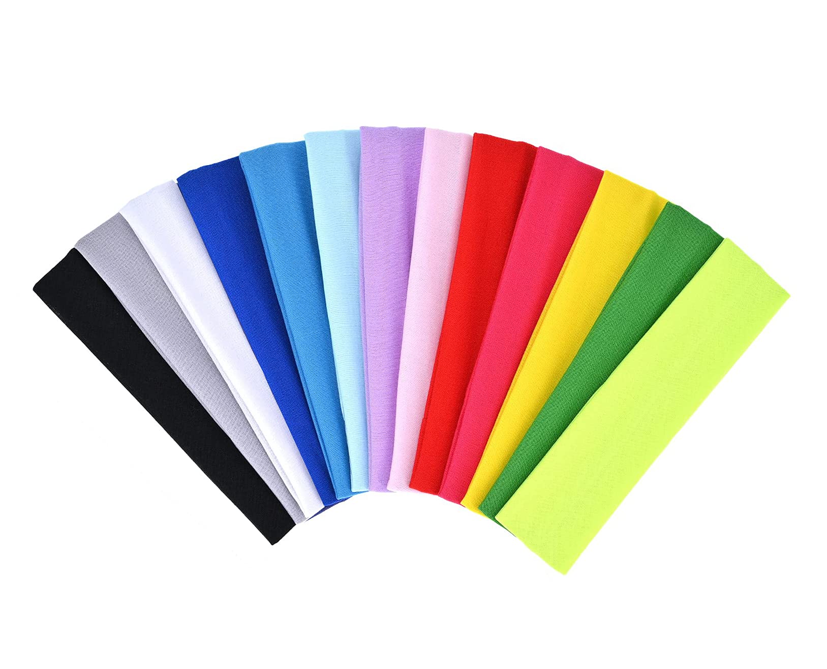 Yoga Cotton Headbands,13 PCS Stretchy Headbands Elastic Hairband Sports Head Bands for Women Girls Yoga Jogging Fitness Sport Workout and Hair Accesories