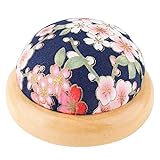 Rolybag Pin Cushion, Wooden Base Needle Pincushions