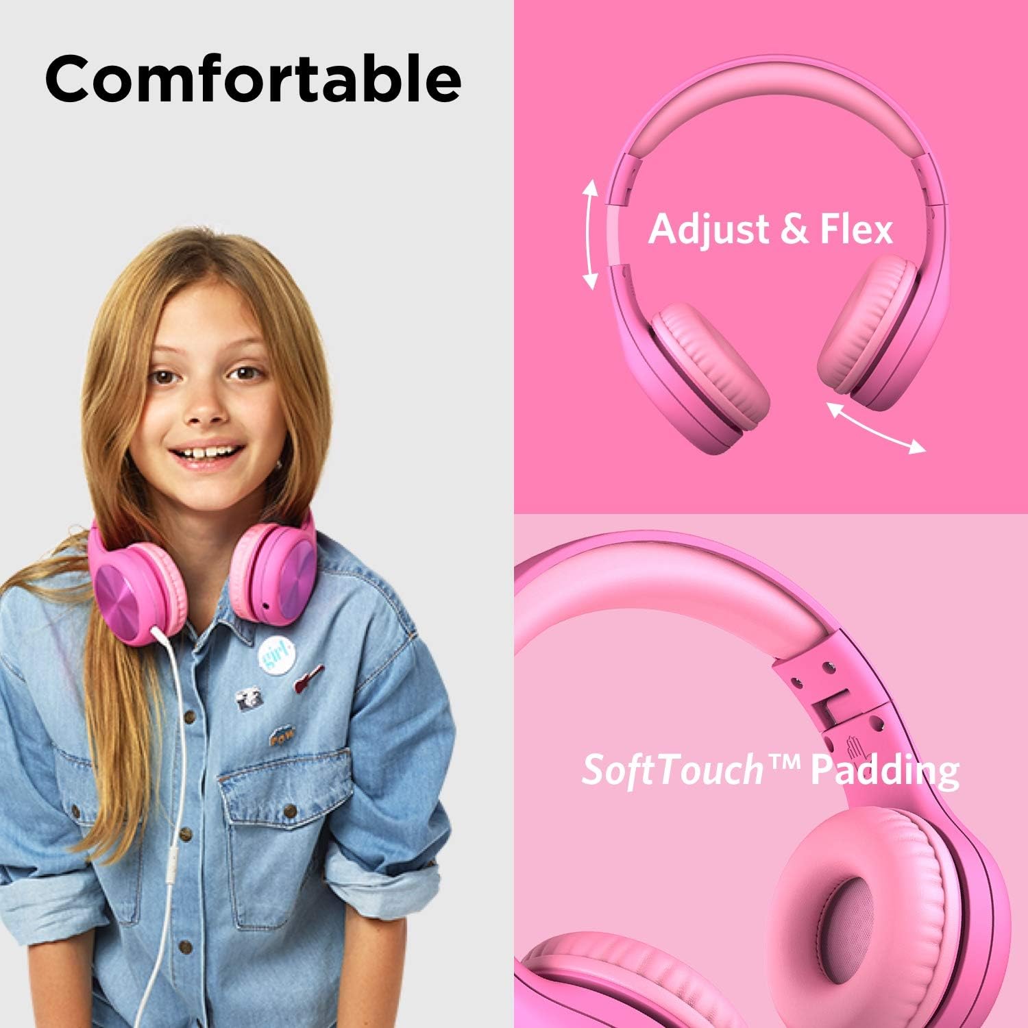 LilGadgets Connect+ Pro Wired Kids Headphones, Designed with Kids' Comfort in Mind - Image 3