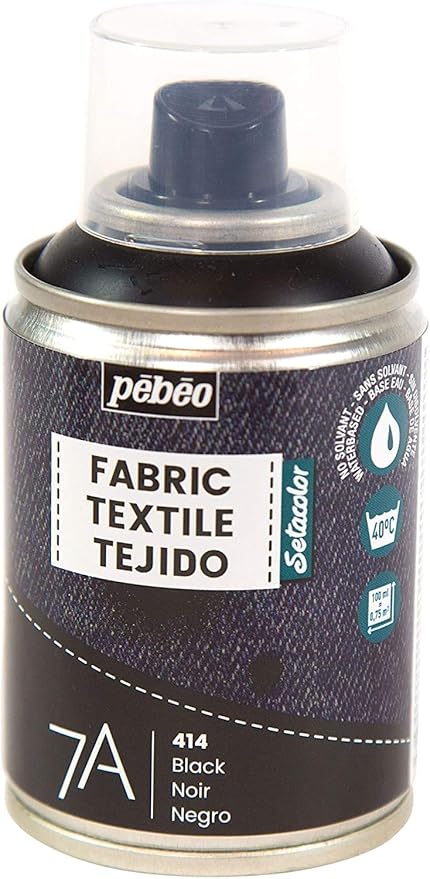 Pebeo Textilfarbe Spray Fur Textilien 7a Spray Naturliche Und Synthetische Stoffe Auf Wasserbasis Losungsmittelfrei Waschmaschinenfest Spruhfarbe Fur Textilgestaltung Schwarz Amazon De Kuche Haushalt