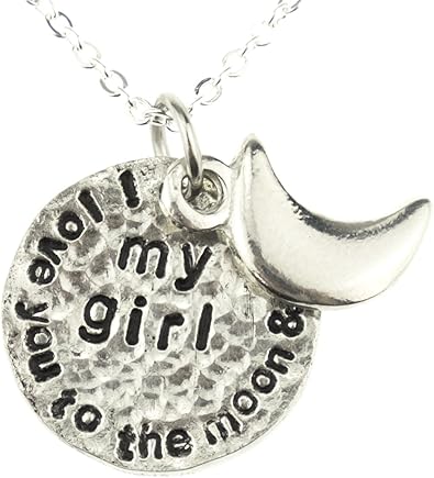 Idee Regalo Natale Fidanzata Ragazza.I Love You To The Moon And Back Fidanzata Collana Ottima Idea Regalo Per La Tua Ragazza Per Compleanno Natale E Festa Della Mamma Amazon It Gioielli