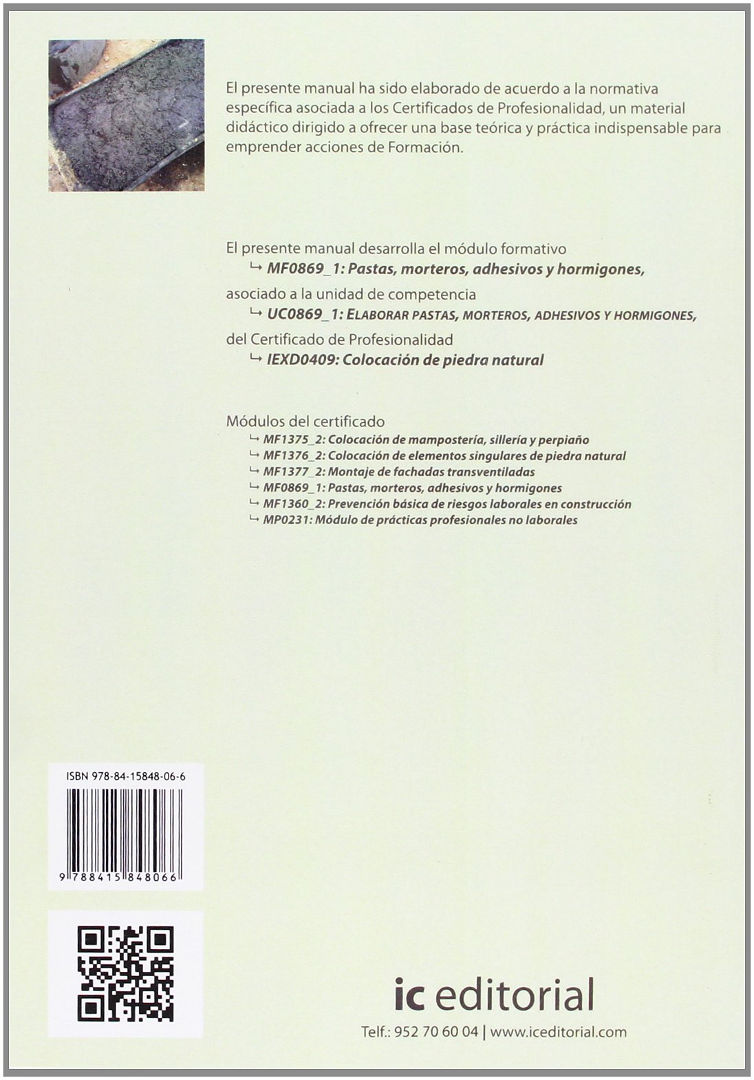 Pastas Morteros Adhesivos Y Hormigones Iexd0409 - 