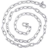 MARINE SYSTEM Galvanized 5/16" Anchor Chain 2 PCS 3/8" Anti-Off Shackles, Boat Anchor Chain, Anchor Chains for Boats, Galvanized Chain with Shackles