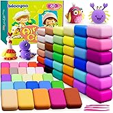 Ixiaoyoo Air Dry Clay Kit, 60 Colors Modeling Magic Clay for Kids, Soft & Non-Toxic, Kids Colorful DIY Modelling Toys Kit wit