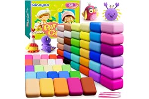 Ixiaoyoo Air Dry Clay, 60 Colors Modeling Clay for Kids, DIY Model Toys with Sculpting Tools, Soft & Non-Sticky, Home Party F